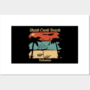 Bahamas Bahamian Flag Beach Great Shark Creek Posters and Art